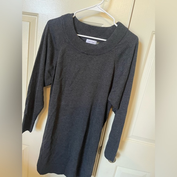 Calvin Klein Grey Sweater Dress - Picture 1 of 4
